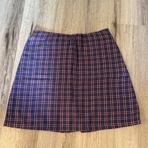 plaid tight mini skirt